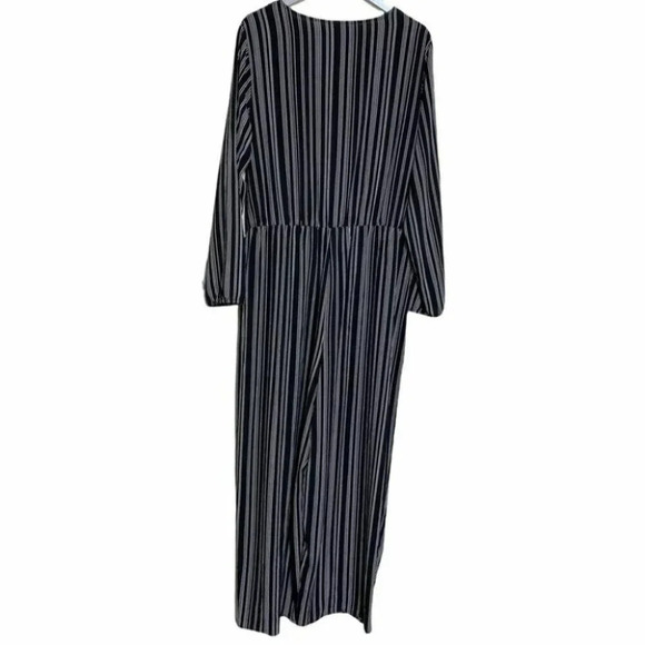 Apt. 9 XXL plus-size Black & white striped jumpsuit - Picture 4 of 7